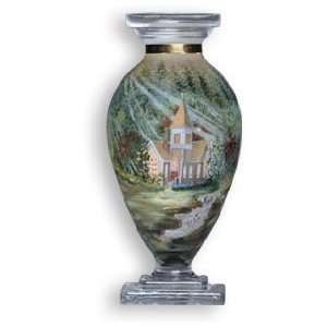  NeQwa Art Vase, 8.75 Inches Tall, Church Design By Artist 