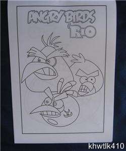 10 Pictures of Angry Birds RIO Coloring Book SMALL Series 2 