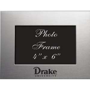  Drake University   4x6 Brushed Metal Picture Frame 