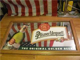 RARE PILSNER URQUELL BEER MIRROR PUB SIGN VERY GOOD USED CONDITION 