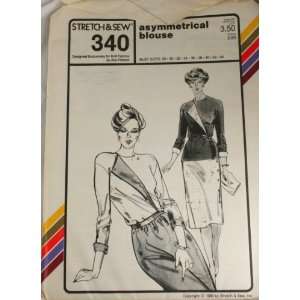  Stretch & Sew Pattern 340 Misses Asymmetrical Blouse Size 