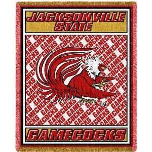 Jacksonville State University Mascot Jacquard Woven Throw   69 x 48