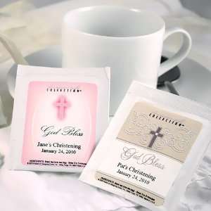  Personalized Christening And Baptism Tea Bag Favors 
