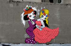 Fafi   Mexico City MEXICO Graffiti Urban street art  24x36 Canvas Art 