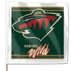 NHL Minnesota Wild Stick Flags   Set of 2: Sports 