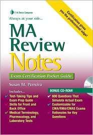 MA Review Notes Exam Certification Pocket Guide, (0803621949), Susan 