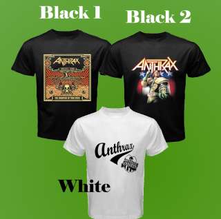 Anthrax Band Trash Speed Heavy Metal Rock Music Mens Black White T 