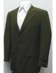 New Mens Three Button Single Breasted Olive Green Dress Suit