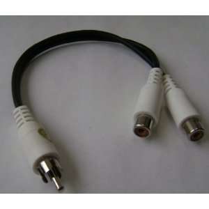 RCA Audio Female to 1 RCA Audio Male Y Splitter Audio Adapter Cable 