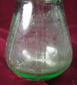 Vintage GREEN DEPRESSION GLASS SYRUP PITCHER Atlas (O)  