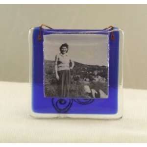   with Clear Trim Fused Glass Picture Frame by Bill Aune
