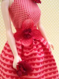 Handmade OOAK Silkstone and Vintage Barbie Clothing (Dress, hat, belt 