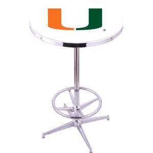  University of Miami Pub Table with 216 Style Base