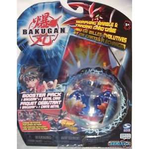  Bakugan Booster Pack 2 Headed Blue Aquos Hydranoid Chrome 