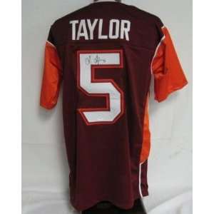 Tyrod Taylor Signed/Autographed Virginia Tech Hokies Jersey Sz L JSA 