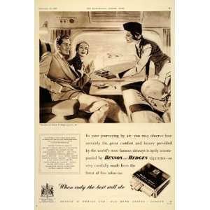  1955 Ad Benson & Hedges Cigarettes Airplane Stewardess 