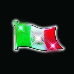  Mexican Flag Flashing Blinking Light Up Body Lights Pins 