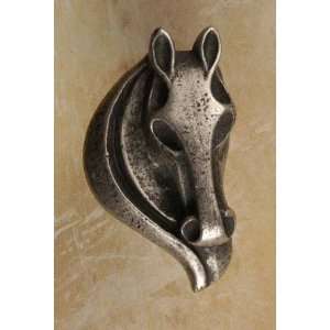  Stallion Horse Pewter Knob/Pull (Facing Left)