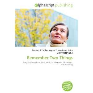  Remember Two Things (9786132895073) Books
