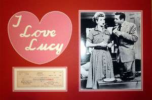 Lucille Ball signed check custom framed  