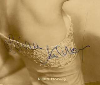 Lilian Harvey Autograph Signature on 4 x 5 card  