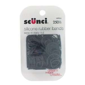  SCUNCI Small Style Hair Rubber Bands, Black Sold in packs 