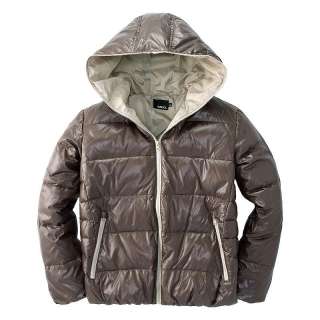   Mens Warm Winter Contrast Zipper Hooded Down Jacket 12 Colours  