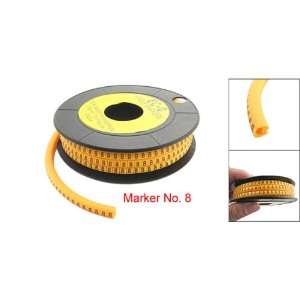    1000 Pieces EC 0 Type Yellow Cable Wire Marker No.8 Electronics
