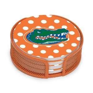  Florida Gators Dots Coaster with Mesh Holders, Set of 10 