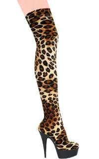 Super Sexy Stretch Leopard Thigh High Karos boots  