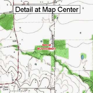  USGS Topographic Quadrangle Map   Detroit, Texas (Folded 