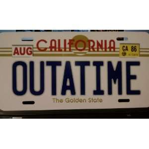  Back to the future OUTATIME custom license plate 