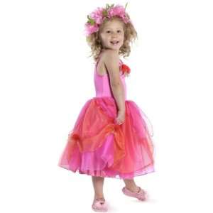  Deluxe Rose Fairy Tulle Dress Pink Child Costume Medium 
