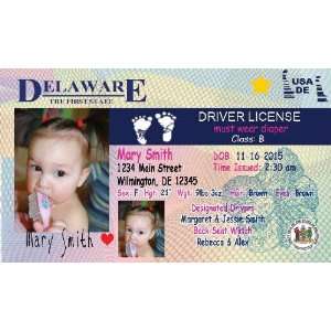   Drivers License (set of 20) Birth Announcement Delaware Health