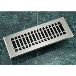  Contemporary Floor Register With Louvers   4 x 12 (5 1/2 