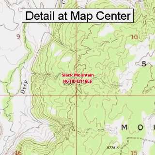  USGS Topographic Quadrangle Map   Slack Mountain, Idaho 