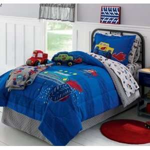   Trucks Boys Full Comforter Set (8 Piece Bed In A Bag): Home & Kitchen