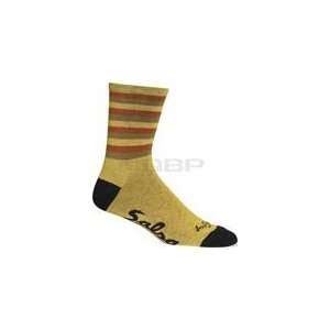 Salsa Pipi Striped Socks Mustard SM/MD 7 Cuff:  Sports 