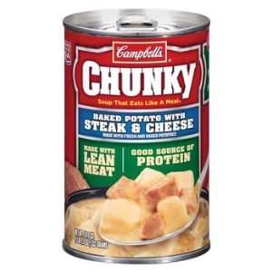 Campbells Chunky Baked Potato with Steak & Cheese Soup 19 oz (Pack of 