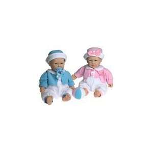  16 La Baby Twins Open Eyes Hat & Jacket Outfit Toys 