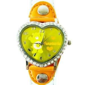   Rhinestones   Care Bears Funtastic Orange/Yellow Watch!: Toys & Games