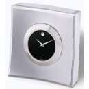 Movado Clock   Brushed Alum. Desk Clock   TSI 119M  