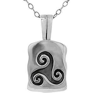  Sterling Silver Celtic Triskele Necklace Jewelry