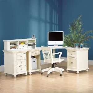  Bungalow Corner Desk with Hutch and Storage Office 