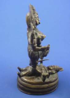 10 Tall Antique Bronze Kali Atop Shiva Hindu Statue  