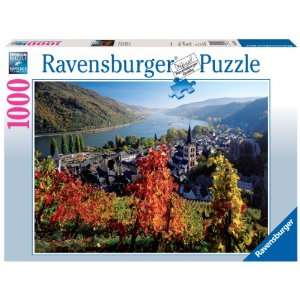   : Ravensburger On The River Rhine   1000 Pieces Puzzle: Toys & Games