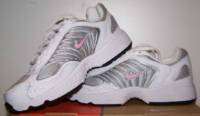 Girls Nike Little Attest VII White/Silver/Pink Shoes  