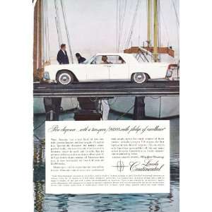  1961 Ad Lincoln Continental White Docks Original Antique 
