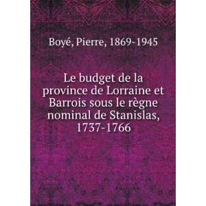 Le budget de la province de Lorraine et Barrois sous le 