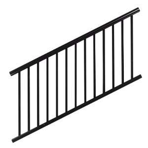   Breadloaf Black Aluminum Stair Rail Panel 73003812